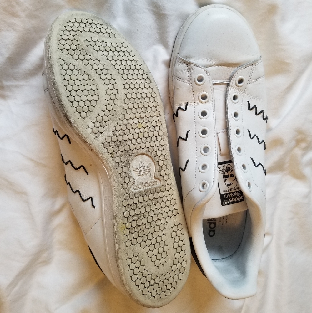 Adidas Stan Smith Zig Zag unique sneakers sz 8.5-9 - Picture 5 of 6